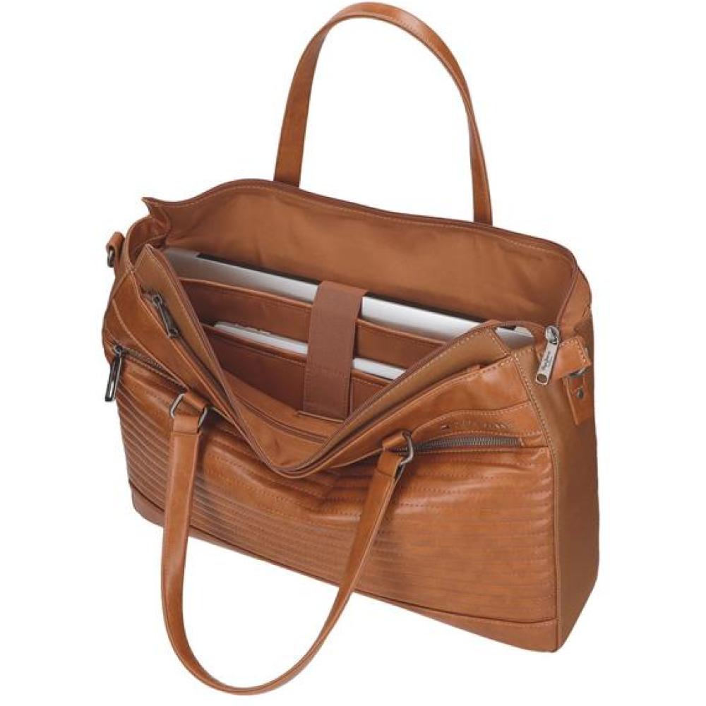 Poslovna ženska torba sa pregradom za laptop PJL Biker brown 71566 - pogled 4