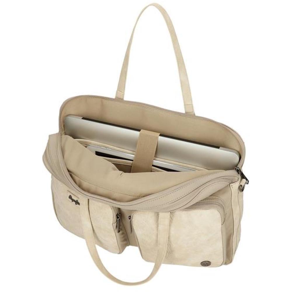 Ženska poslovna torba sa pregradom za laptop PJL Jana beige 71460 - pogled 4