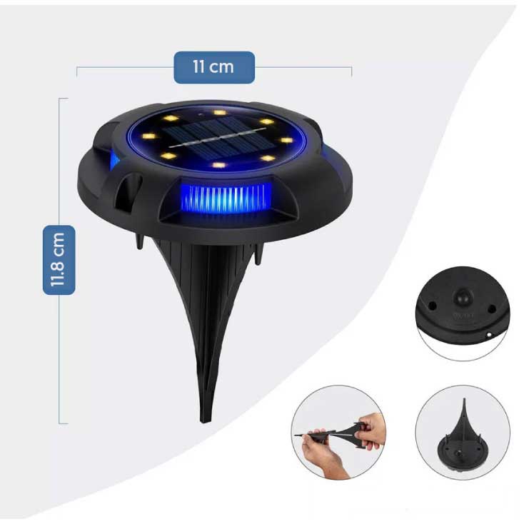 4 Višebojne solarne lampe za dekoraciju dvorišta 5705 - pogled 4