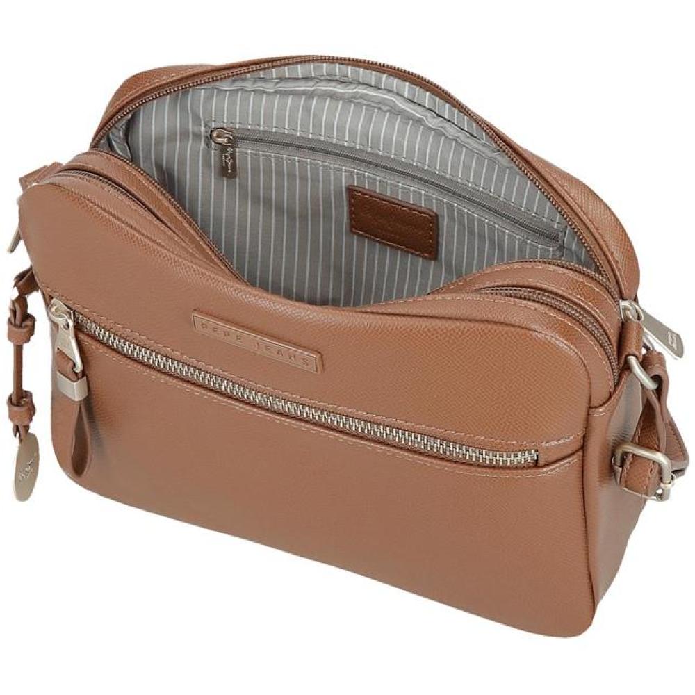 Torba 24cm od eko kože na rame Pepe Jeans Elia brown 79454 - pogled 4