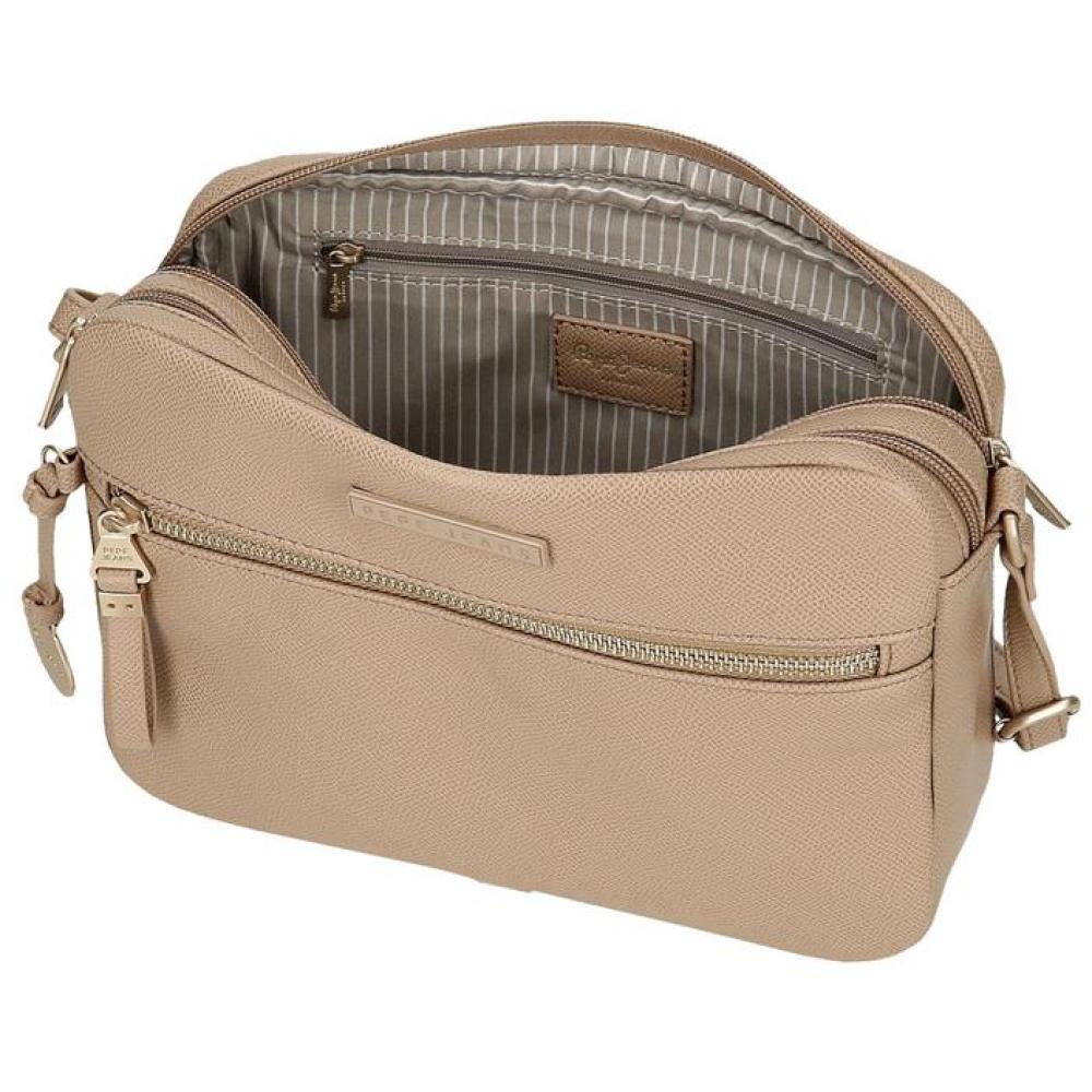 Torba 24cm od eko kože na rame Pepe Jeans Elia beige 79454 - pogled 4