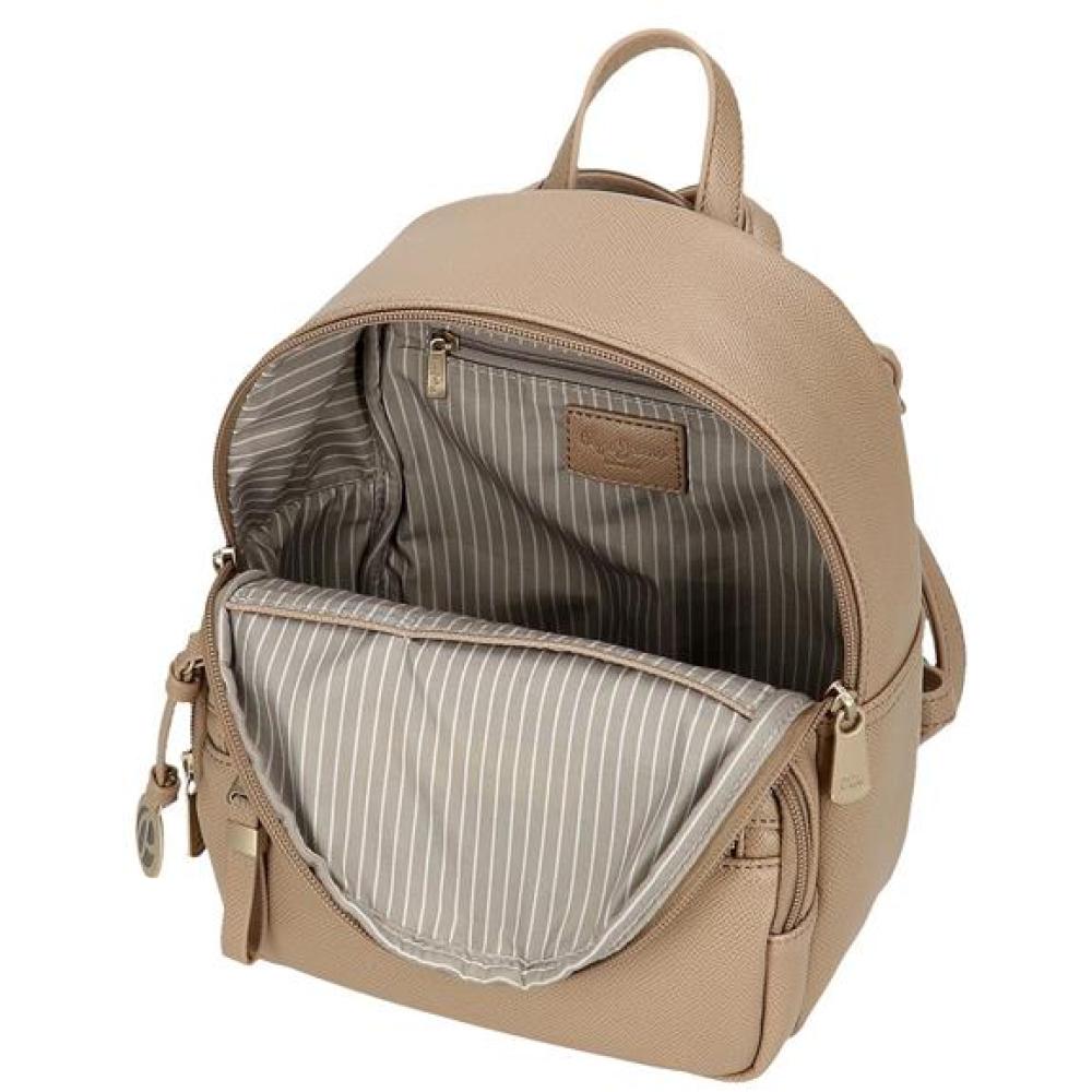 Ženski modni ranac 25cm od eko kože PJL Elia beige 79420 - pogled 4
