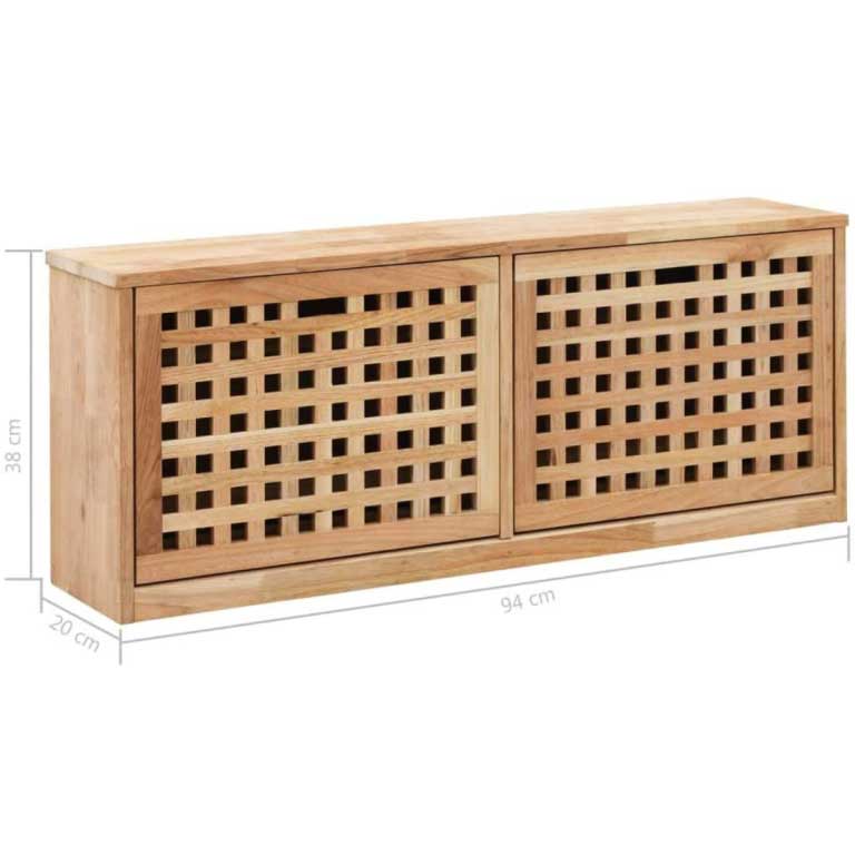 Cipelarnik od orahovog drveta sa 2 odeljka Molly - pogled 4