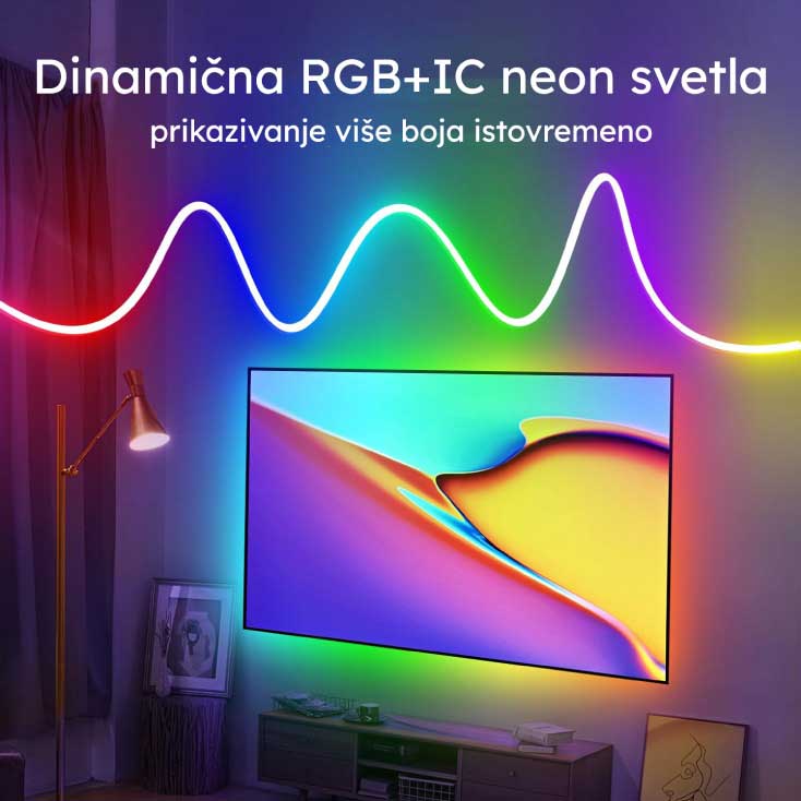 RGB LED traka 5m sa kontrolom rada preko aplikacije ili daljinskog upravljača 5877 - pogled 4