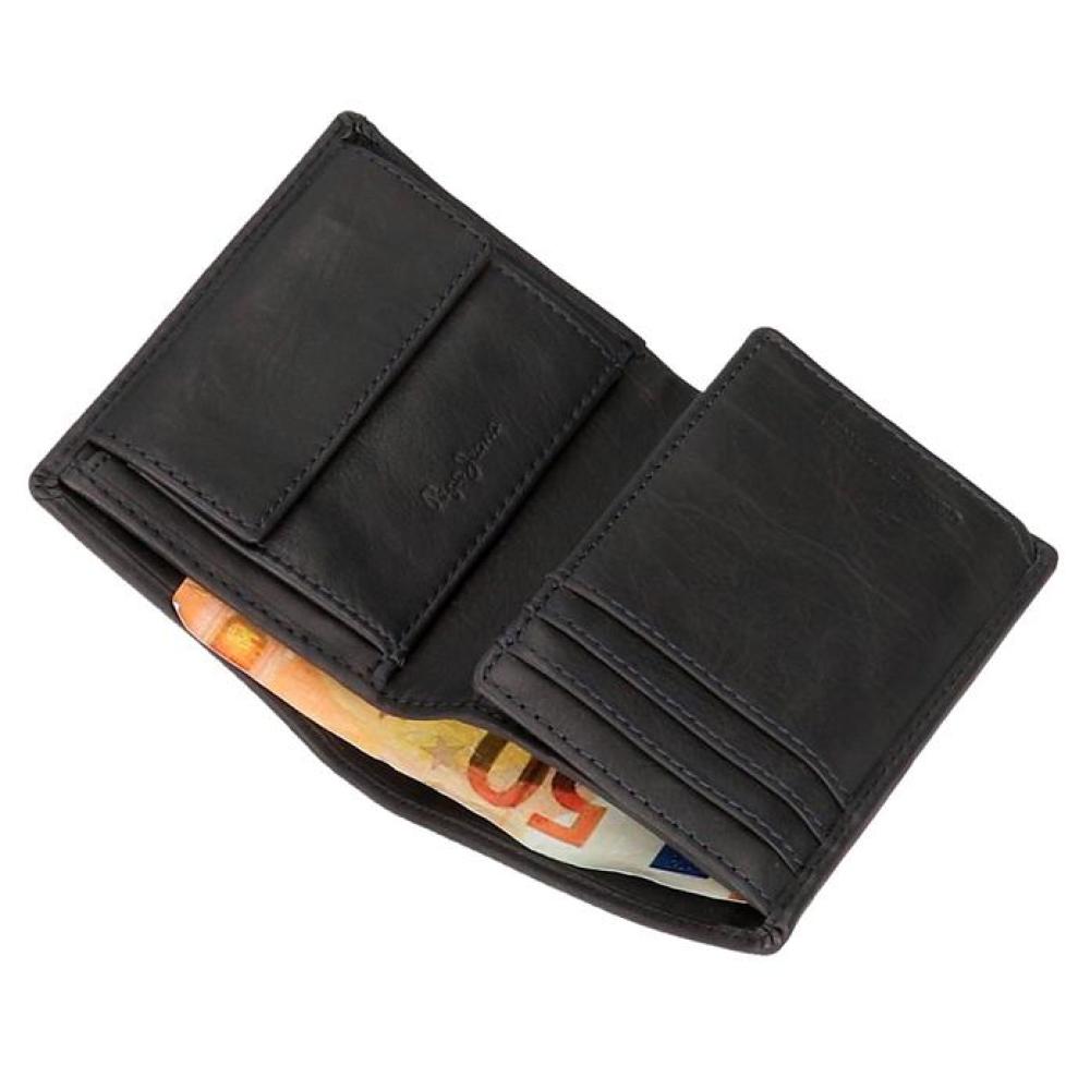 Novčanik od prirodne kože za muškarce PJL Badge navy 73720 - pogled 4