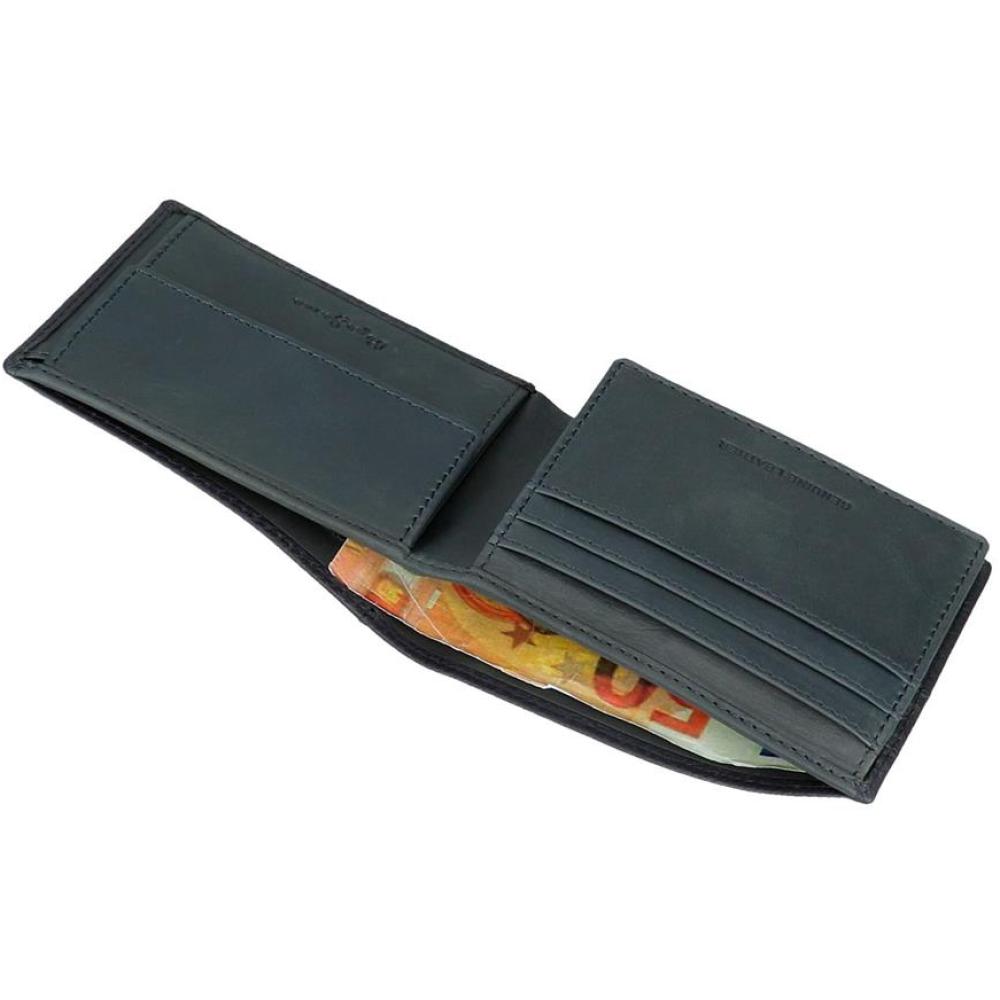 Muški kožni novčanik na preklop PJL Checkbox navy 78831 - pogled 4