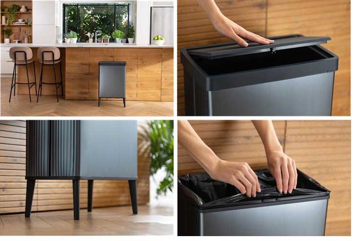 Kanta za otpatke Curver Verto Pearl Grey 54L - pogled 4