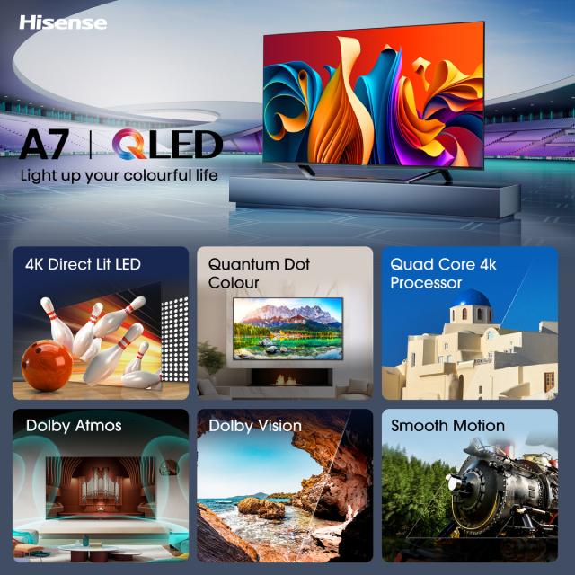 HISENSE 55 inča 55A7NQ QLED 4K UHD Smart TV - pogled 4