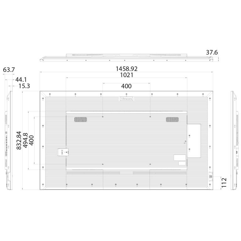 HISENSE 65 inča 65GM50D 4K UHD 500 nita Digital Signage Display - 18/7 Operation - pogled 4