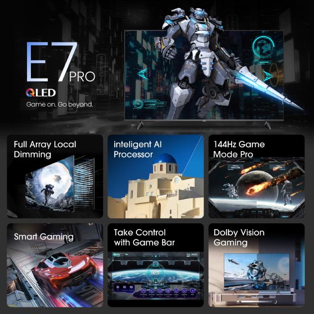 HISENSE 85 inča 85E7NQ PRO QLED 4K UHD Smart TV - pogled 4