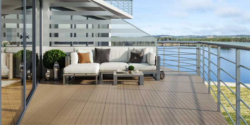 Podna obloga velike nosivosti za spoljnu upotrebu 1m2 7kom. Bergo Unique Cedar wood - pogled 4