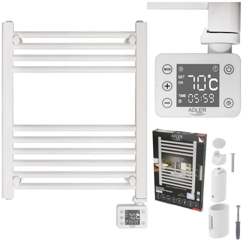 Električni zidni radijator za kupatilo sa 9 rebara Adler AD7823 - pogled 4