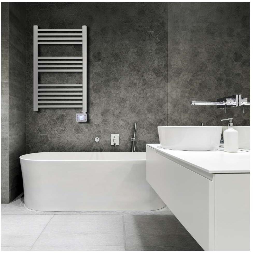 Električni zidni radijator za kupatilo sa 14 rebara Adler AD7824 - pogled 4