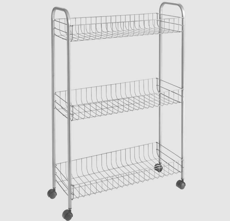 Pokretna kolica na 3 nivoa 23 x 56 x 84 cm Metaltex Slim-DeLuxe - pogled 4