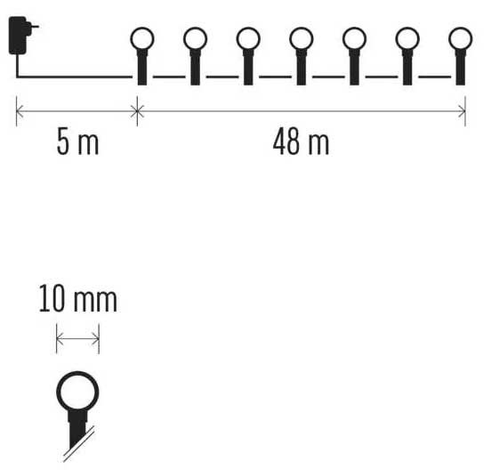 Novogodišnje lampice 480 LED 48m Sa tajmerom Emos D5AW25 - pogled 4