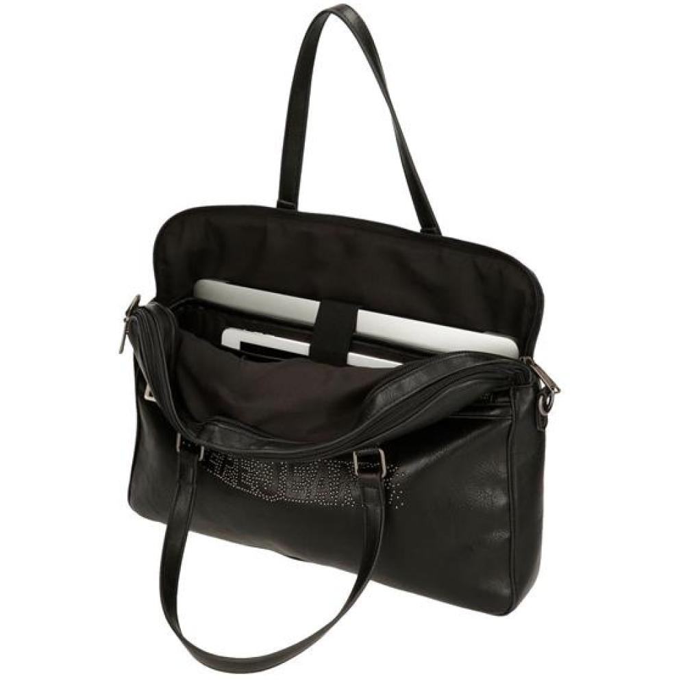 Ženska poslovna torba sa odeljkom za laptop PJL Bera black 72360 - pogled 4