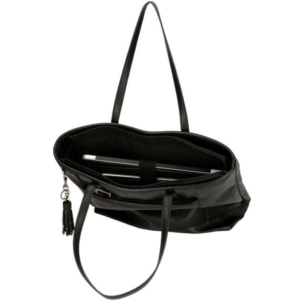 Ženska torba sa pregradom za laptop i tablet Pepe Jeans Bera black 72375 - pogled 4