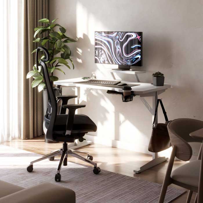 Radni Sto Sa Postoljem Za Monitor i USB Punjačem Mark Adler Leader 5.1 Beli - pogled 4