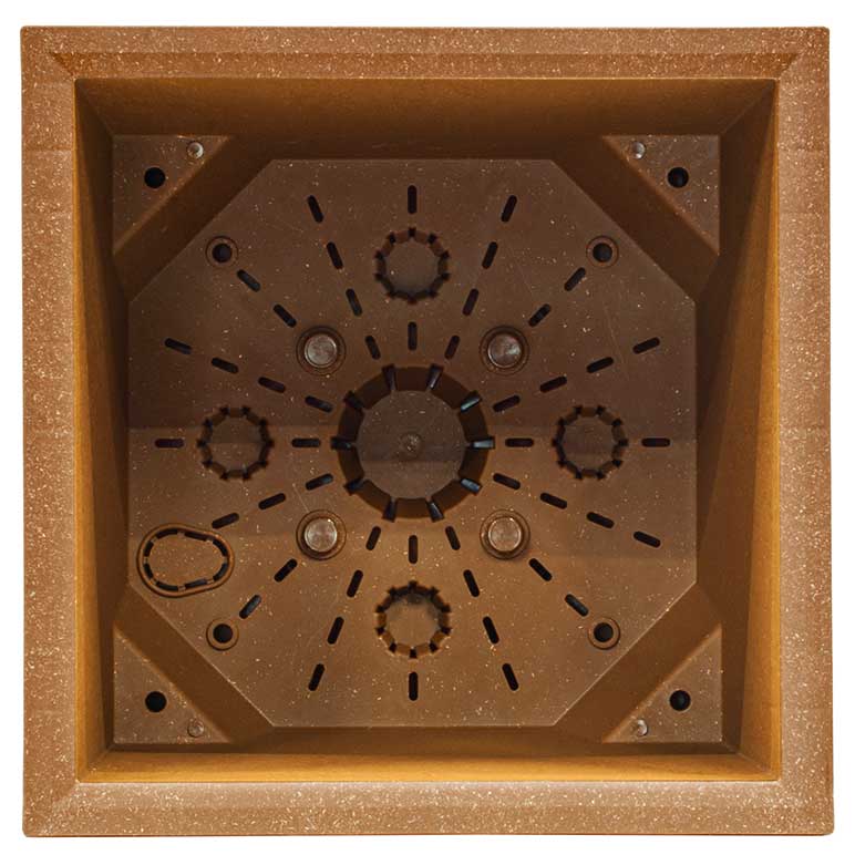 Prosperplast Saksija sa skrivenim točkićima Madera Coffee 30x30cm - pogled 4