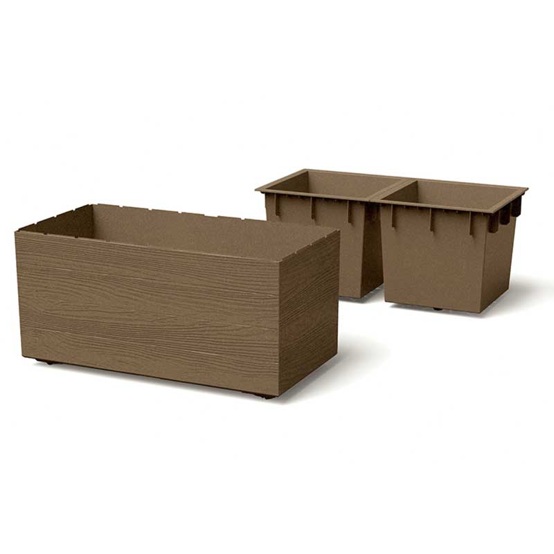 Prosperplast Saksija sa skrivenim točkićima Madera Natur 60x30cm - pogled 4