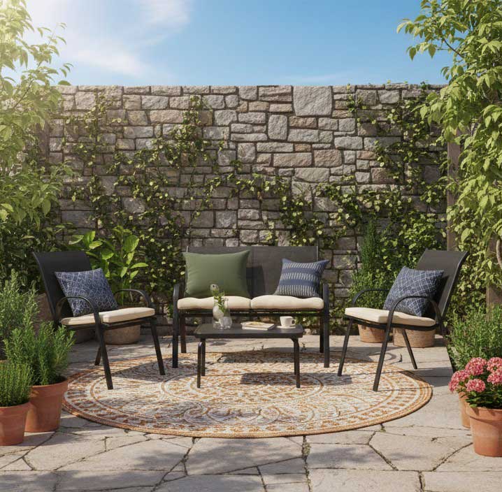 Baštenska garnitura sa dvosedom Lagos Black - pogled 4