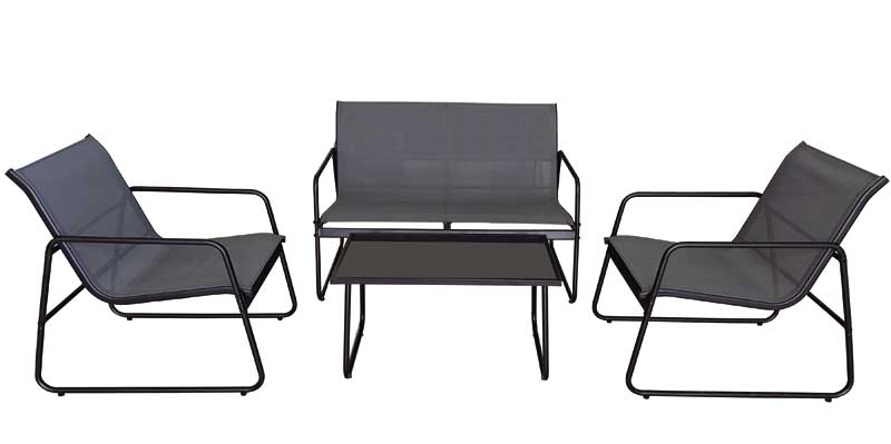Baštenska garnitura sa dvosedom Luna Black - pogled 4