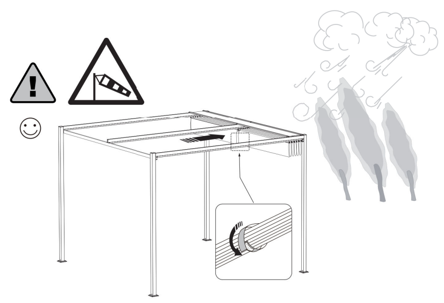Pergola Arigo 3 x 3 x 2.3 m - pogled 4