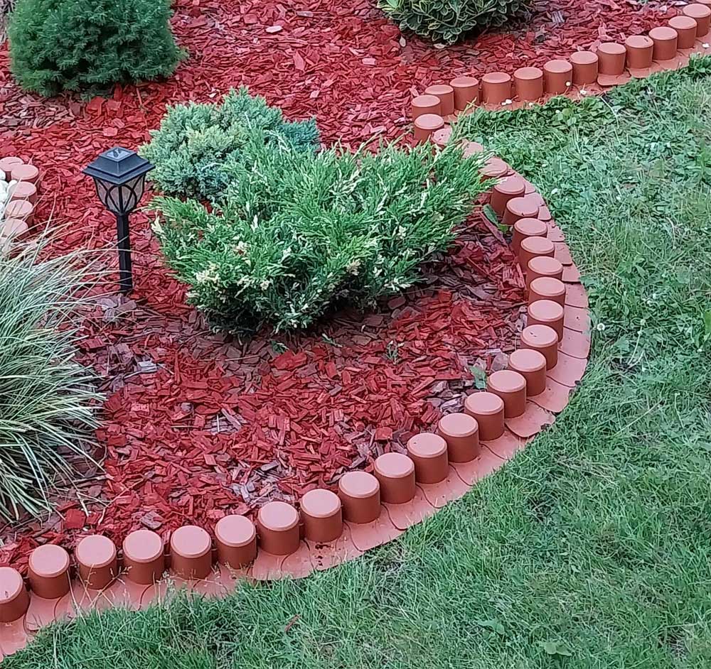 Fleksibilna ogradica za travnjak 4m Terakota Prosperplast IPAL7 - pogled 4