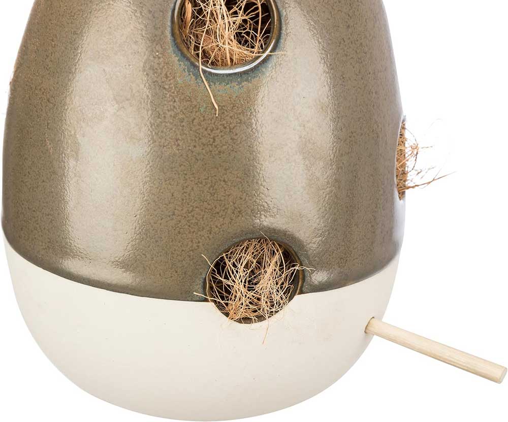 Gnezdo za divlje ptice 16cm keramika zeleno Trixie 55532 - pogled 4