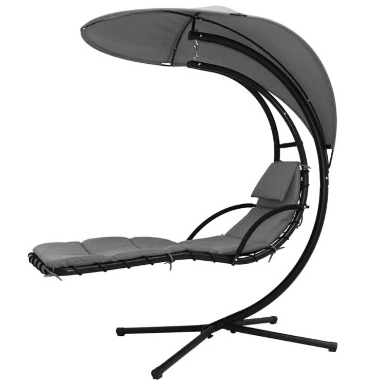 Ležaljka Ljuljaška Oxigenio Grey sa Tendom - pogled 4