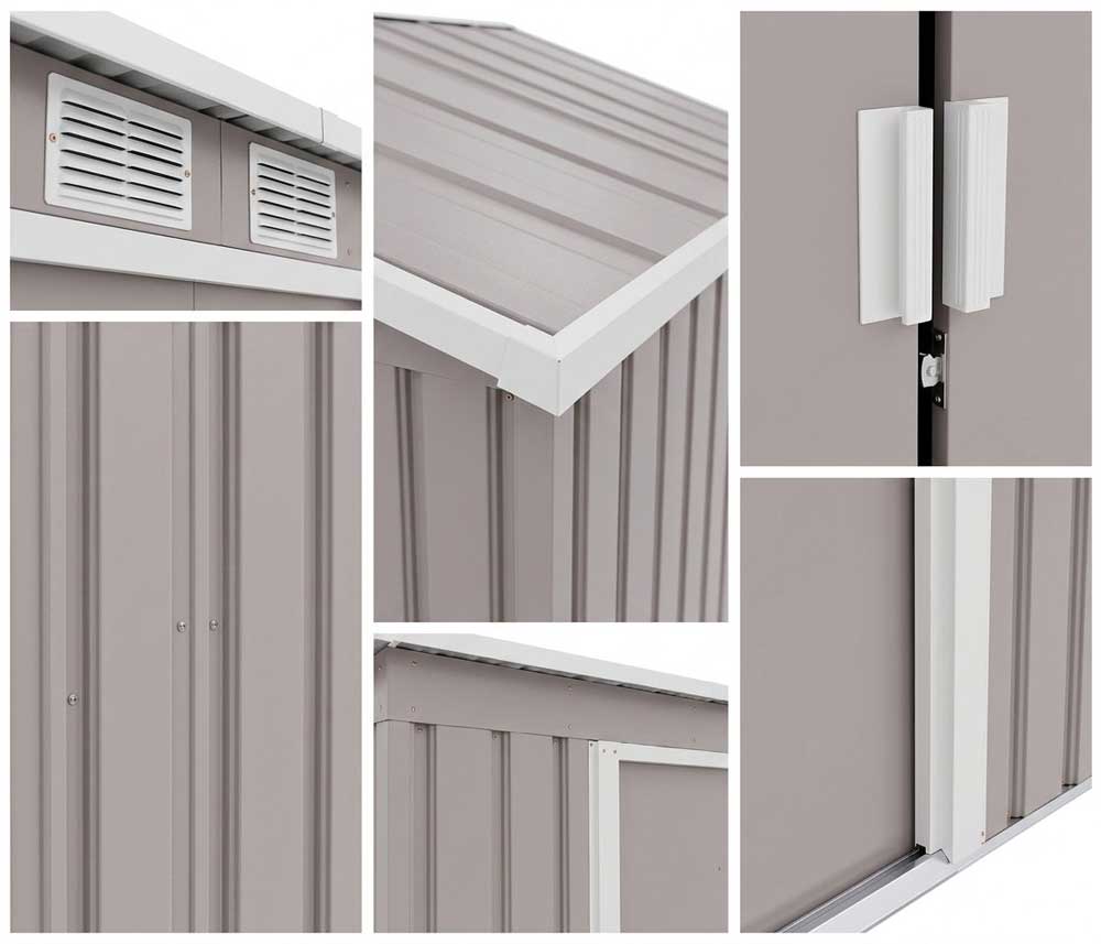 Pomoćna metalna baštenska kućica Fortis-A 2.8m² - pogled 4