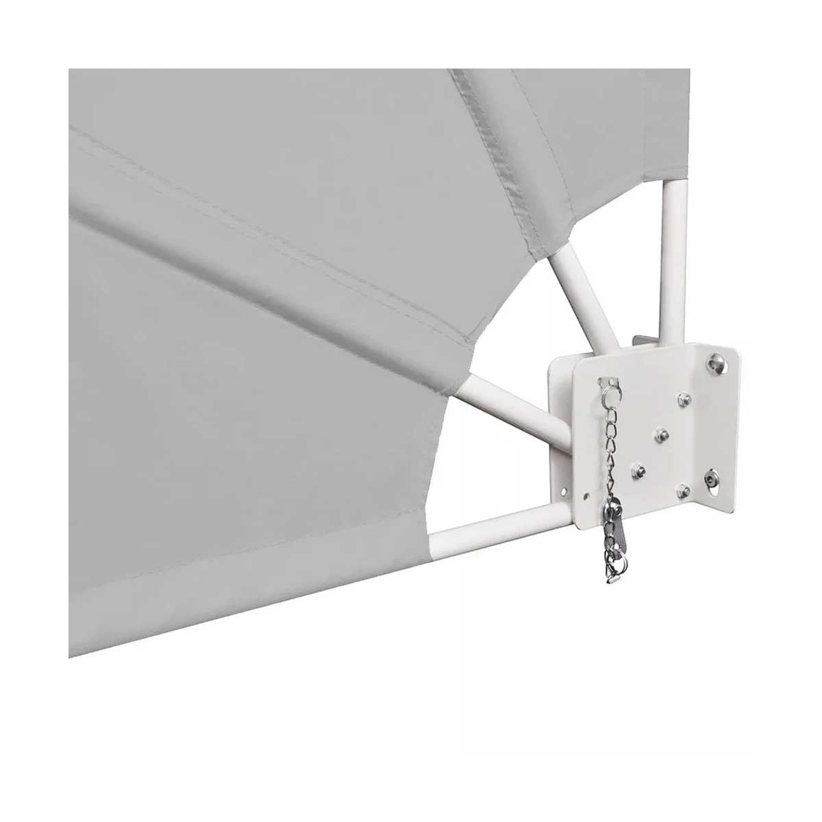 Lepezasta bočna tenda za balkon 140 x 140 cm – Diskretna zaštita od vetra, sunca i pogleda - pogled 4