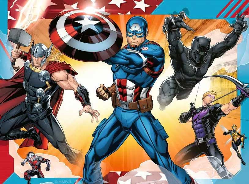 Puzzle za decu 4u1 Pepa Marvel Avengers Ravensburger 06942 - pogled 4