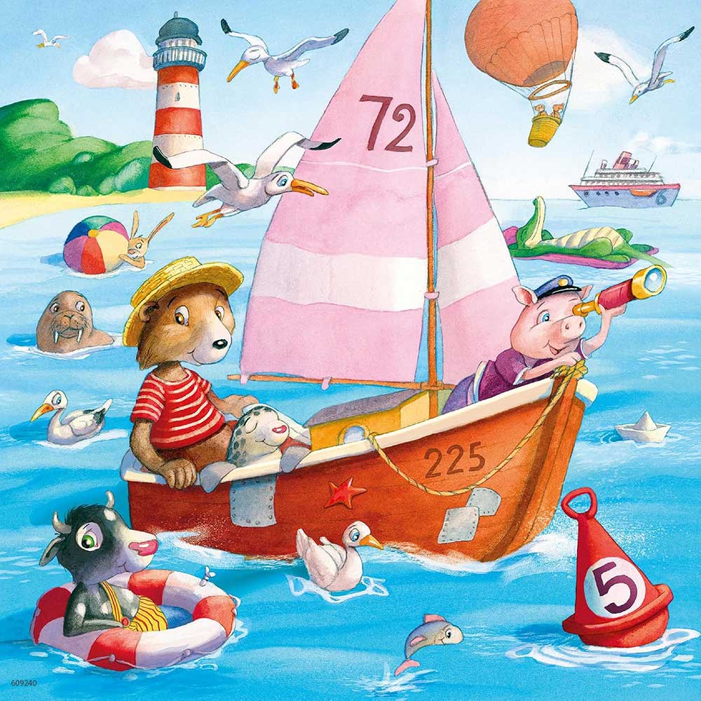 3u1 Puzzle za decu 3x49 delova Uživanje na vodi Ravensburger 05720 - pogled 4