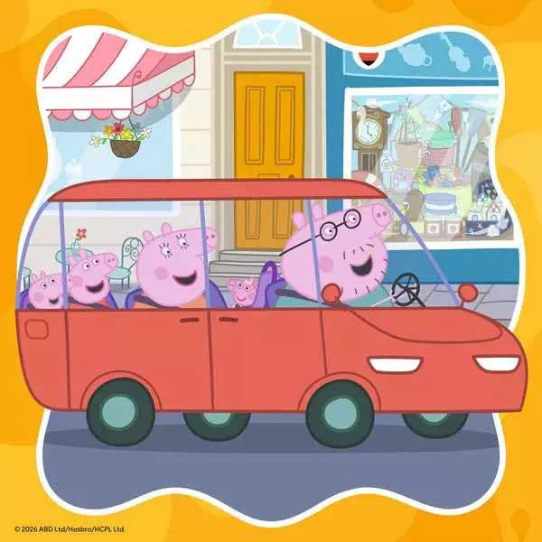 3u1 Puzzle za decu 3x49 delova Pepa Prase Porodica na okupu Ravensburger 12004288 - pogled 4