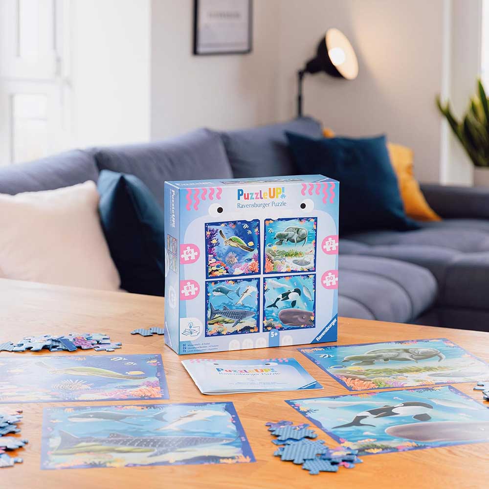 Slagalice za decu 4u1 Morske životinje Puzzle Up! Ravensburger 12004004 - pogled 4