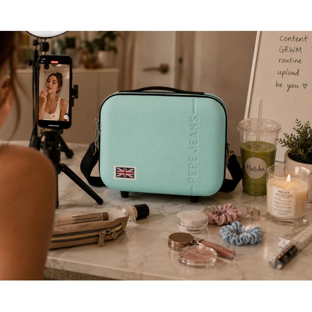 Neseser kofer za kozmetiku i šminku PJL Aris turquoise blue 63239 - pogled 4
