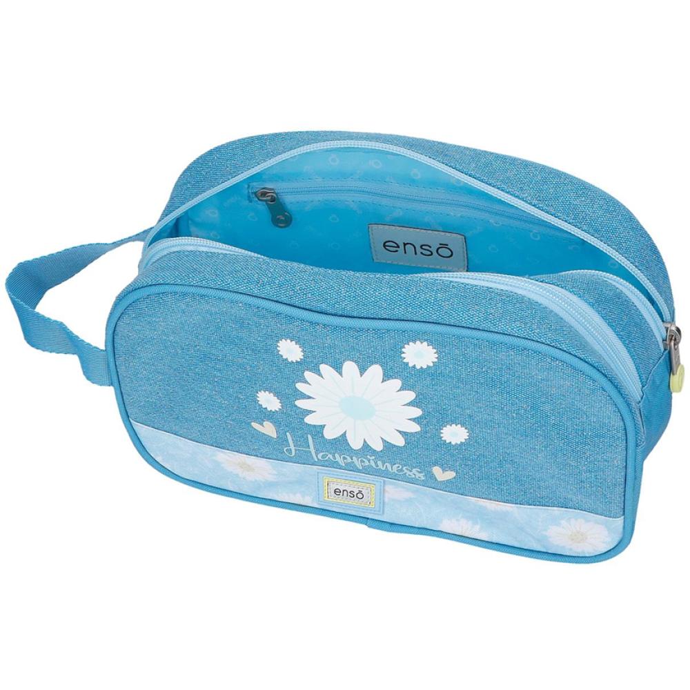 Kozmetički neseser sa 2 pregrade Enso Happiness blue 99744 - pogled 4