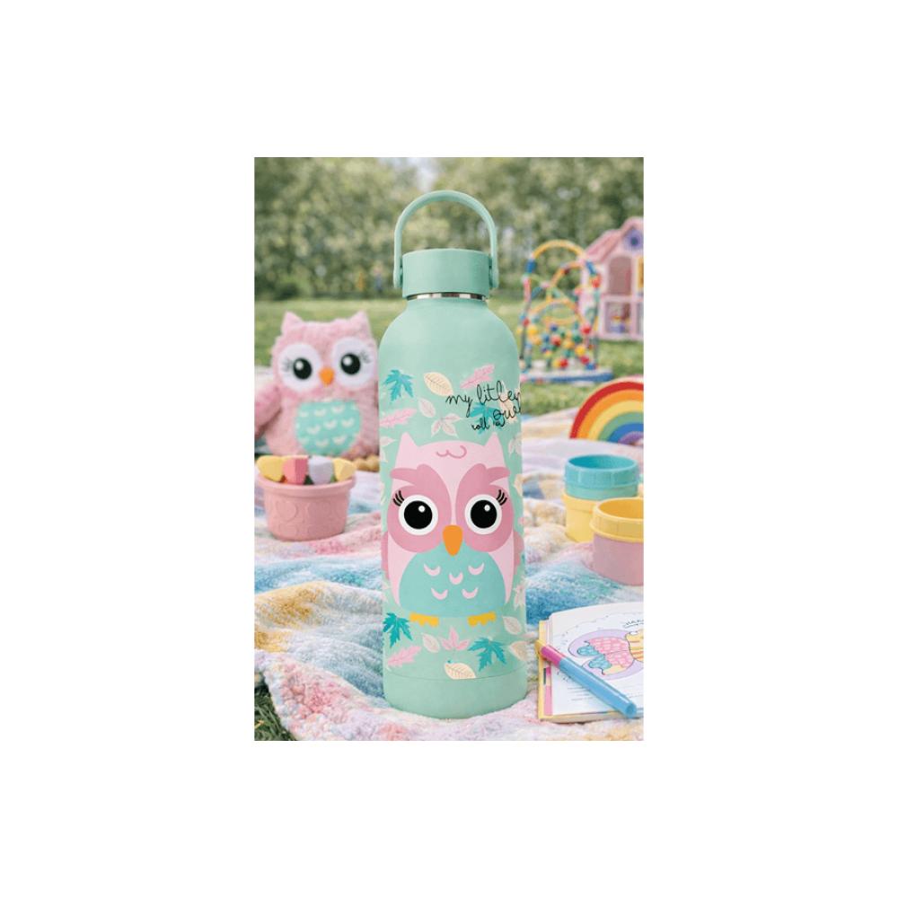 Termos 500ml 12-24h održavanje temperature Roll Road Happy Pets Owl mint 49933 - pogled 4