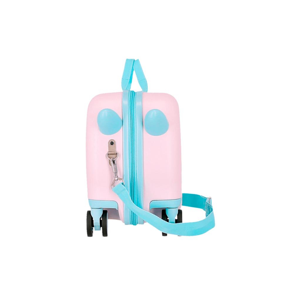 Dečiji kofer za put i vožnju Roll Road Happy Pets Owl pink 49910 - pogled 4