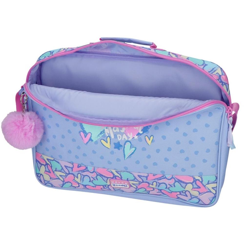 Torba za laptop ili školska torba 38cm Movom Best Wishes purple 32153 - pogled 4