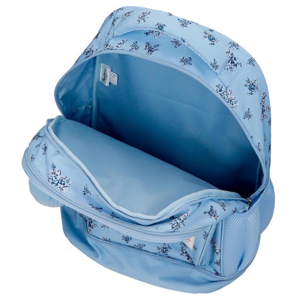 Ranac za školu 43cm sa točkićima Pepe Jeans Olivia light blue 60829 - pogled 4