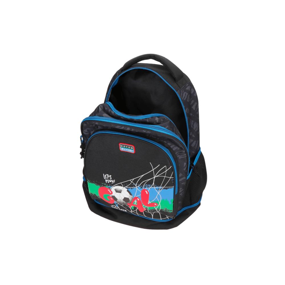 Ranac za školu 43cm sa točkićima Movom Movom Offside black 32829 - pogled 4
