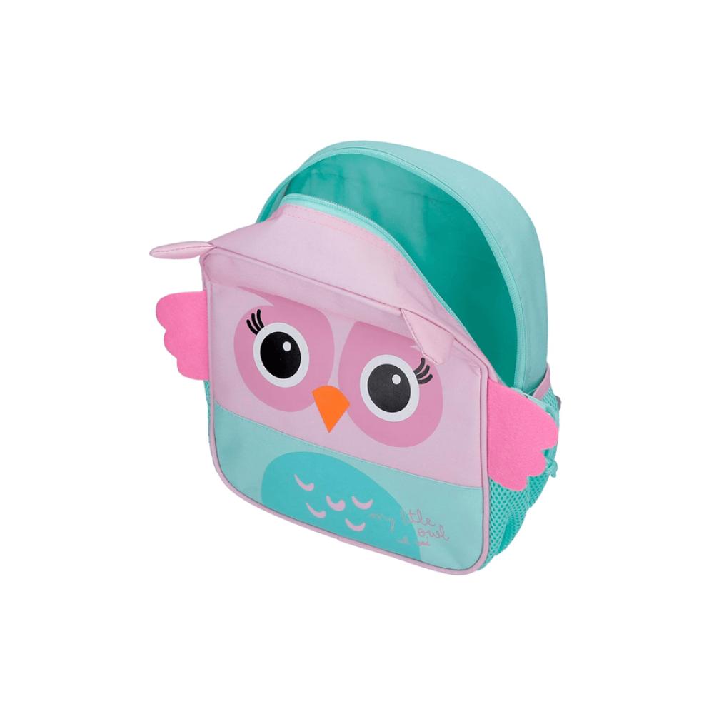 Ranac za vrtić 25cm Roll Road Happy Pets Owl pink 49920 - pogled 4