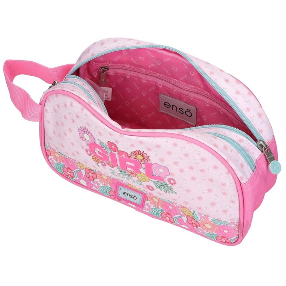 Kozmetički neseser sa 2 pregrade Enso Girl Zone pink 99344 - pogled 4