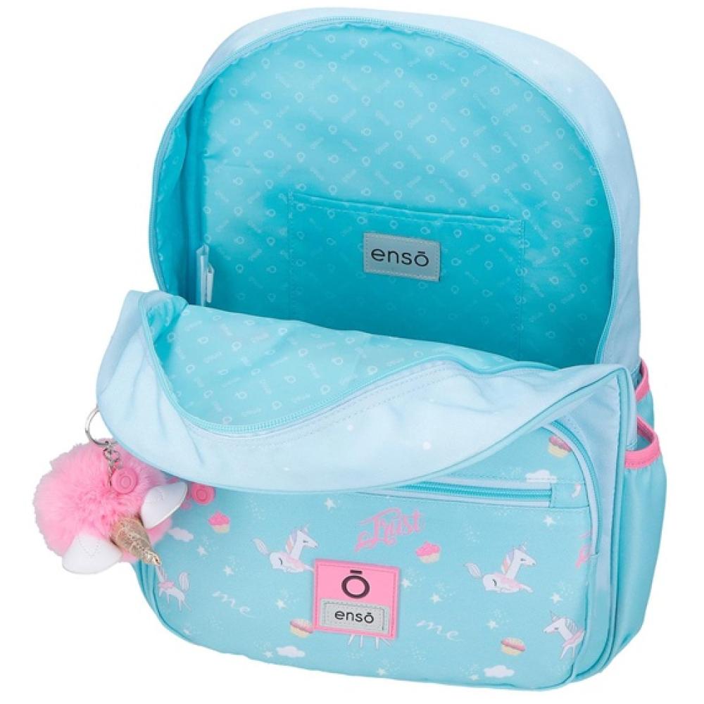 Ranac 38cm za predškolsko i školu Enso Unicorn Paradise blue 99423 - pogled 4