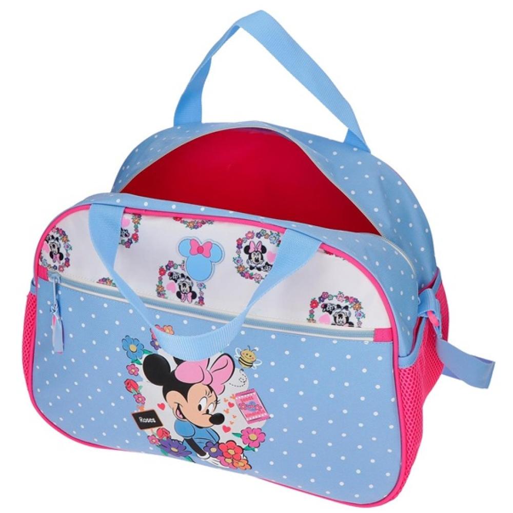 Dečija putna ili sportska torba Disney Minnie Flowers blue 43132 - pogled 4