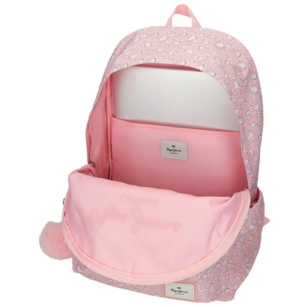 Ranac 42cm za školu i laptop Pepe Jeans Mia light pink 60723 - pogled 4