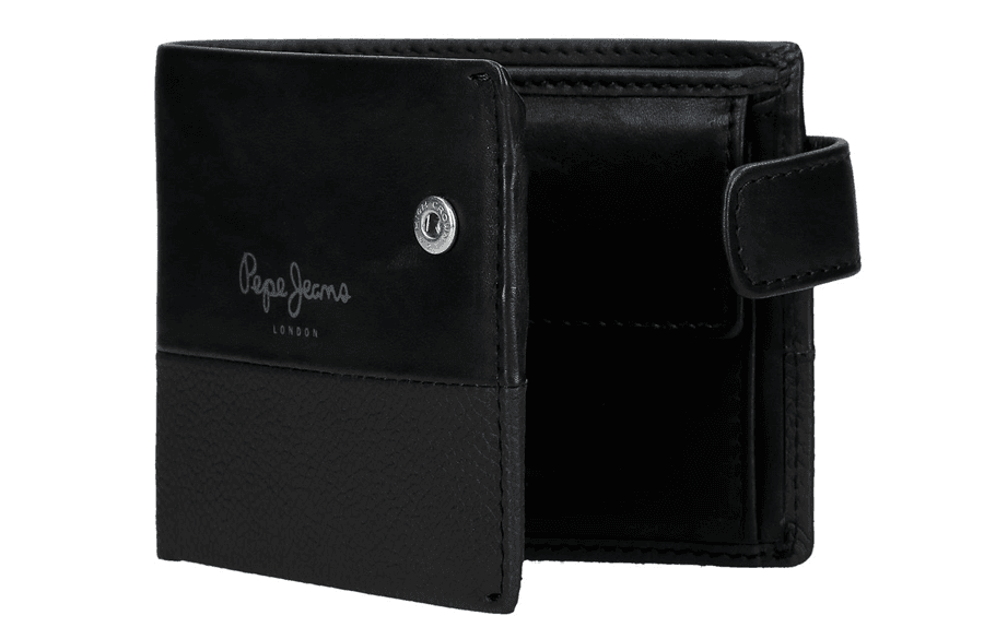 Muški kožni novčanik na preklop PJL Dual black 78333 - pogled 4
