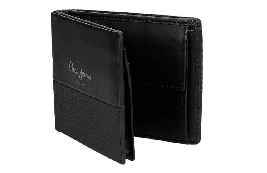 Muški kožni novčanik na preklop PJL Dual black 78331 - pogled 4